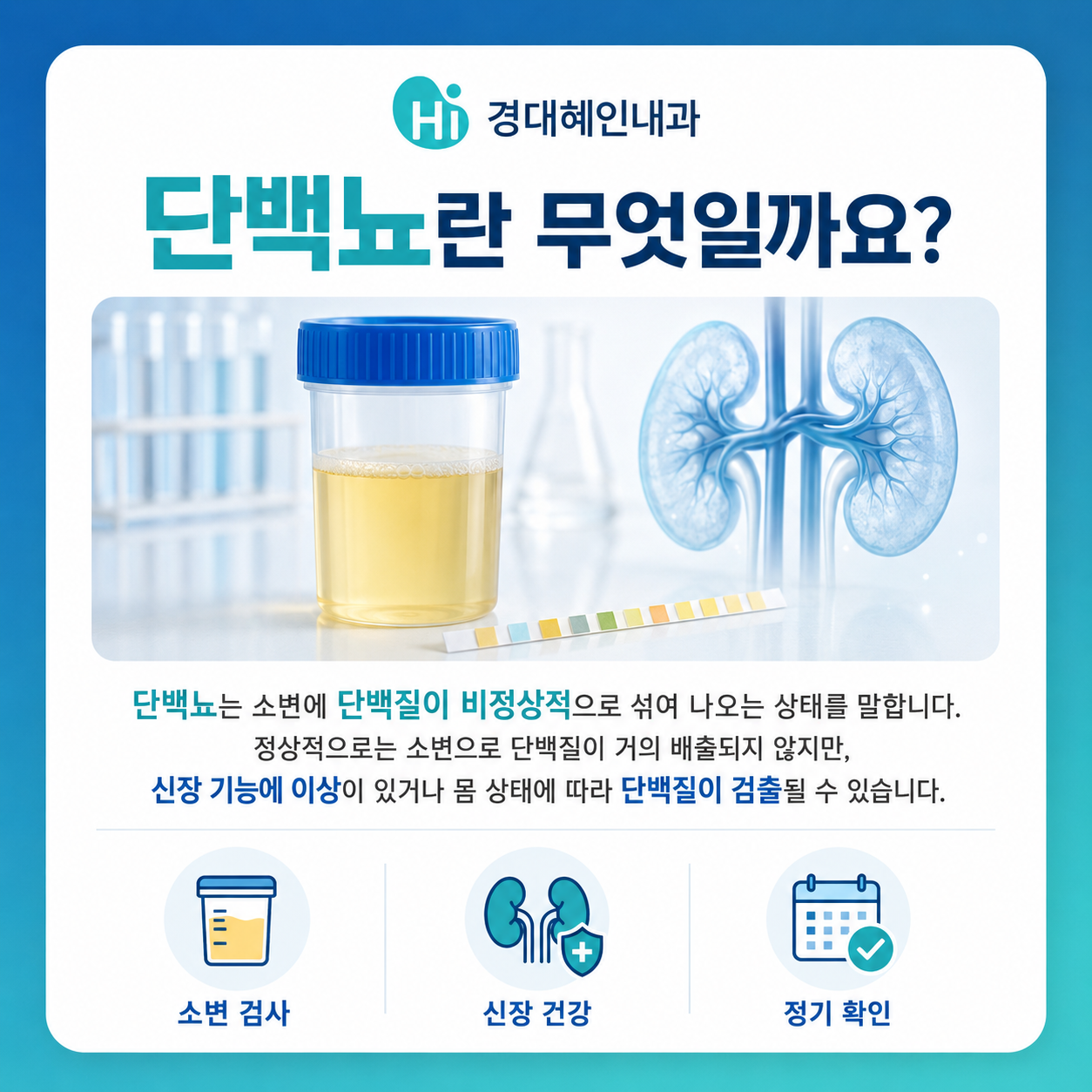 일반 내과와 신장내과 세부 전문 분야 설명 이미지